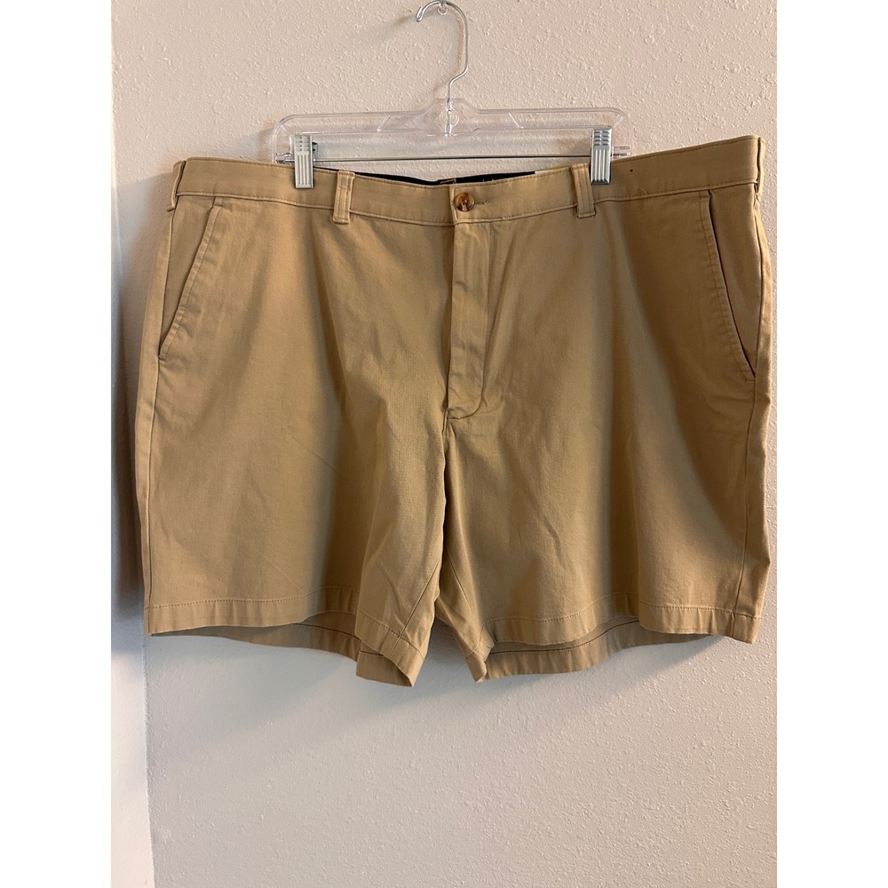 Club Room Chino Shorts Mens 44 4-Way Stretch Tan Khaki 7 Inseam 100095517MN